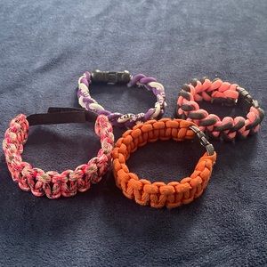 4 pc Paracord Bracelets